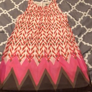 Sleeveless bright patterned dress